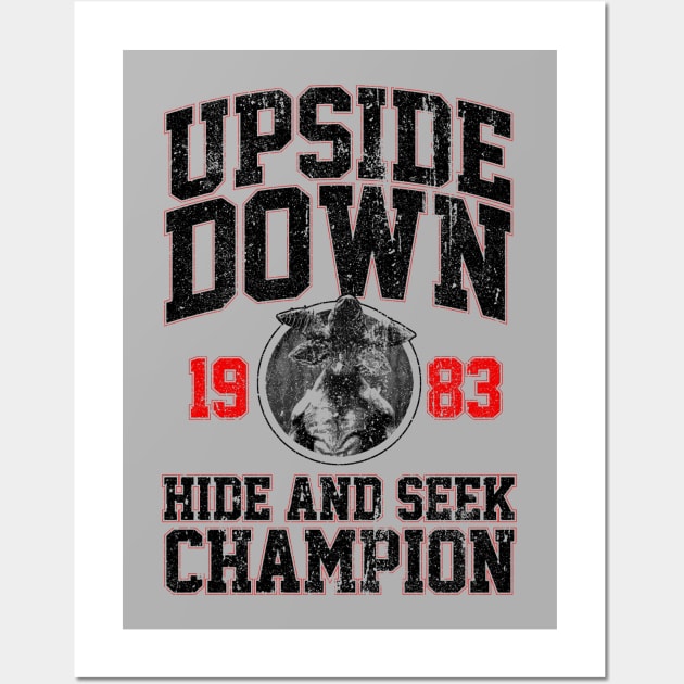 Upside Down Hide and Seek Champion (Variant) Wall Art by huckblade